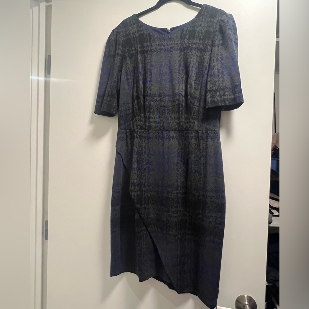 Betsey Johnson Black and Blue Midi Dress